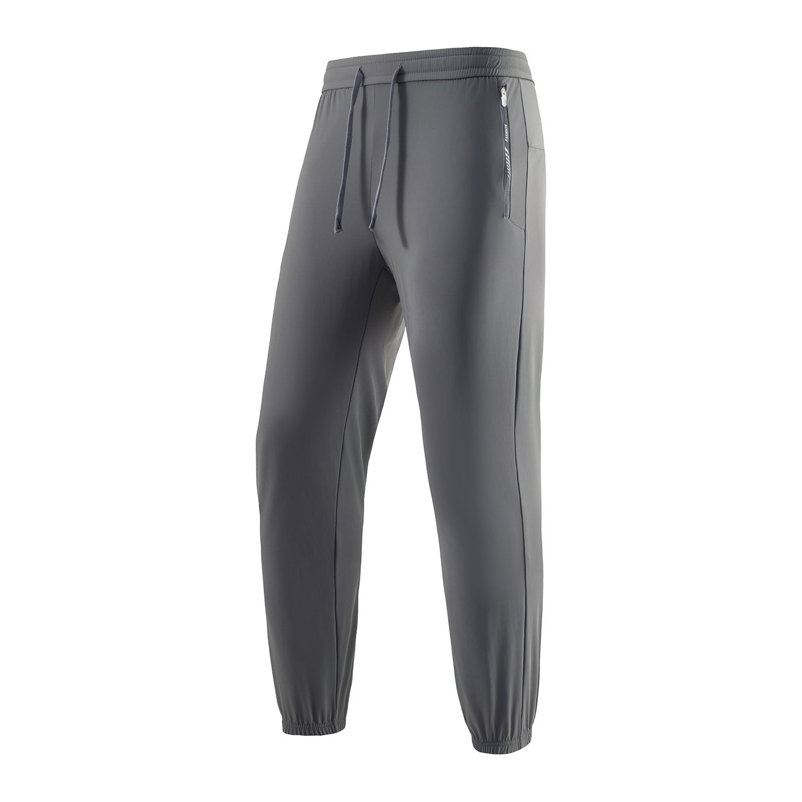 SYMOID Men's Nylon Spandex Stretchy Pants - Cuffed Ankle with Zip ...