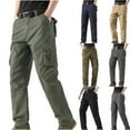 thumbnail image 1 of Symoid Men Work Pants Cargo Fall and Winter Multi Pocket Christmas Gift Solid Dark Gray Work Men Pants Size 5XL, 1 of 4