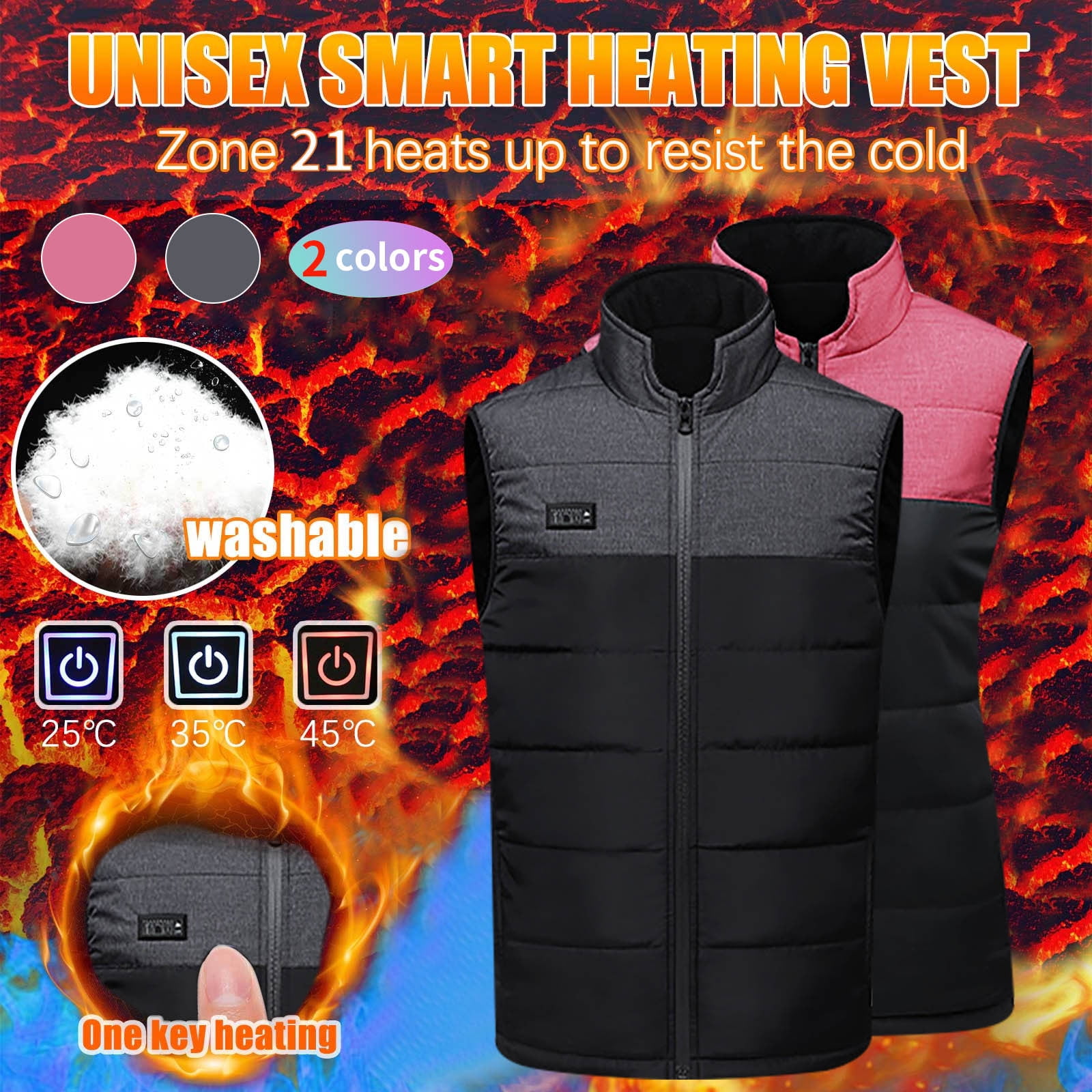 Symoid Men and Womens Vests for Outdoors,Mens Winter Vest Jacket