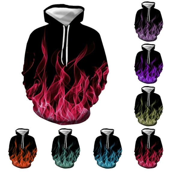 Symoid Men's Crew Neck Pullover Sweatshirt Pullover Men Jogger Sweat Shirts for Men Casual Sweat Tops ,Orange Size 3XL