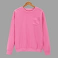thumbnail image 1 of SYMOID Men's M Size Soft Crew Neck Sweatshirt - Pink, 100% Polyester Relaxed Fit with Chest Pocket, Ribbed Cuffs, Easy Care for Daily Wear & Gym Layering, 1 of 7