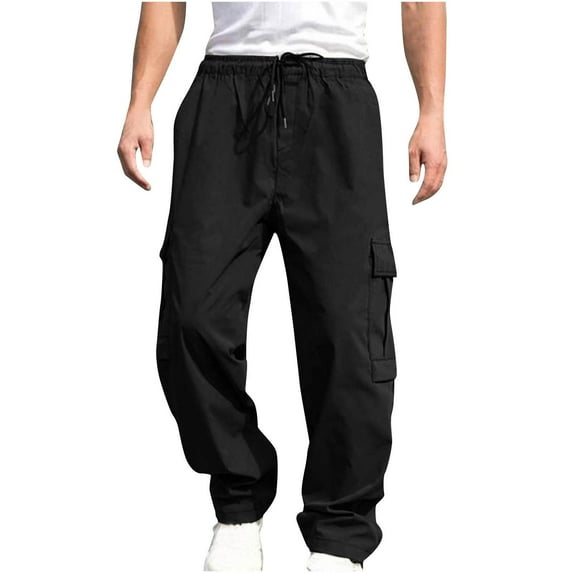 Symoid Mens Cargo Pants Baggy Fit Durable Casual Wide Leg Work Pants