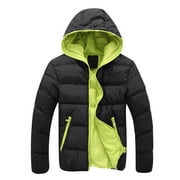 Symoid Mens Coats Clearance Hooded Winter Warm Jacket for Men ,Green