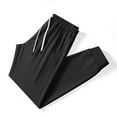 thumbnail image 1 of SYMOID Men's Black XL Jogger Pants - 100% Polyester, Machine-Washable, Wrinkle-Resistant, Elastic Waist with Drawstring & Cuffed Ankles, 1 of 5