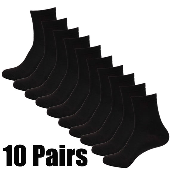 Symoid Mens Mid-Calf Socks Dress- 10 Pack on Sale Clearance Sock