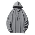 thumbnail image 1 of Symoid Mens Oversized Hoodies Leisure Long Sleeve Slim Fit Hooded Sweatshirt, 1 of 3