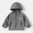 thumbnail image 1 of DAETIROS Boys Windbreaker Jacket for Boys Kids, Gray Size 7 T, Solid Color Lightweight Rain Sports Jackets, Elastic Cuffs, Breathable Boys Fall for boys kids, 1 of 3
