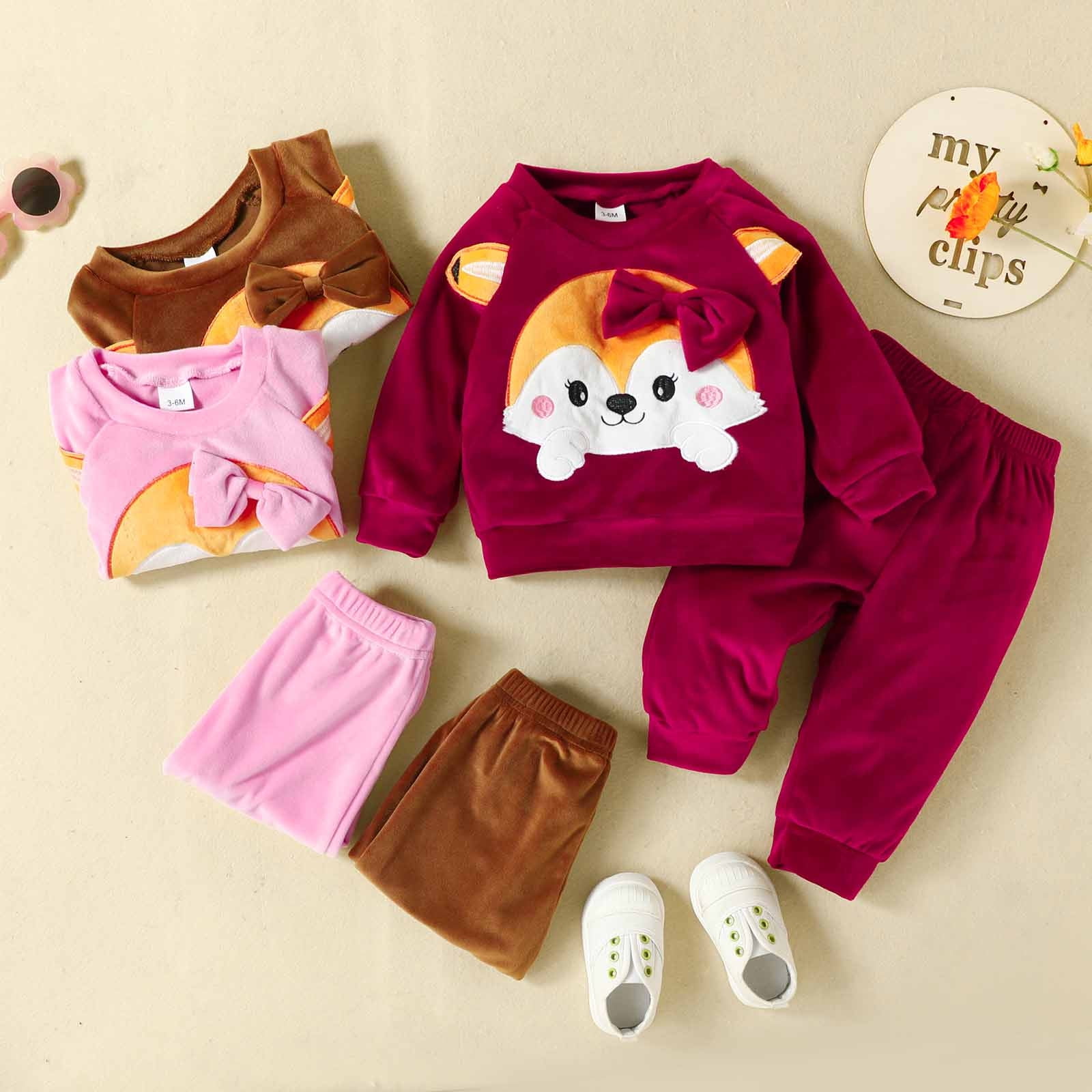 Symoid Outfit Sets for Toddler Girls Christmas Gifts Clearance Long