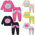 thumbnail image 1 of Symoid Outfit Sets for Toddler Girls Cotton Graphic Printed Christmas Gifts Clearance Long Sleeve Kids Pink Fall and Winter Clothes Size 2 Years, 1 of 6
