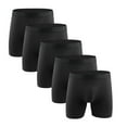thumbnail image 1 of Symoid Plus Size Boxer Briefs for Men,Men's Cotton Underwear on Clearance,Large Stretch Panties Black 5-Pack, 1 of 5