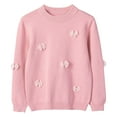 thumbnail image 1 of Symoid Sweaters for Girls,Holiday Sweater Kids,Crew Neck Plain Child Clothing,Hot Pink,Size 9-10T, 1 of 3