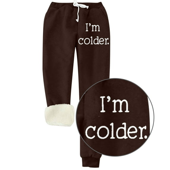 Symoid Sweatpants Women, Fleece Casual with Pockets Sweat Pants Drawstring Joggers Coffee ,M