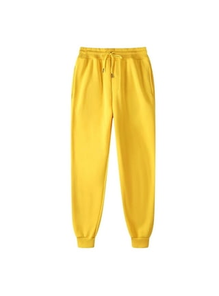 Pale yellow sweatpants cheap