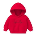 thumbnail image 1 of Symoid Sweatshirt for Boys,Holiday Sweat Shirt for Kids,Pullover Graphic Fleece Hooded Child Clothing,Red,Size 7 T, 1 of 1