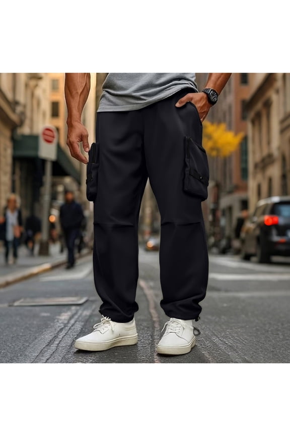 Work Cargo Pants for Men Fall and Winter Camo Sweatpants for Men Multi Pocket Christmas Gift Black Pantalone De Hombre Size 4XL