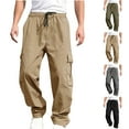 thumbnail image 1 of Symoid Work Pants for Men Cargo Fall and Winter Athletic Men Sweatpants Multi Pocket Christmas Gift Khaki Pantalone De Trabajo Para Hombre Size 3XL, 1 of 10