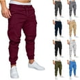 thumbnail image 1 of Symoid Work Pants for Men Cargo Athletic Men Sweatpants Multi Pocket Christmas Gift Fall and Winter Gray Sweat for Men Pants Size XL, 1 of 7