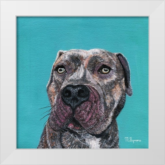 Symons, Melissa 26x26 White Modern Wood Framed Museum Art Print Titled - Good Boy