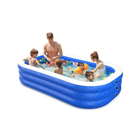 TaoTronics Inflatable Swimming Pools, 78'' x 72'' x 20'' Blow up Swimming Pools, Kiddie Pool Large Size Thickened Blow up Swimming Pools Play Center for Kids Children Family Outdoor Garden Backyard