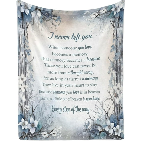 Sympathy Blanket in Loving Memory Gifts for Bereavement Memorial Gifts for Loss of Loved one Bereavement Gift Remembrance Gift Condolence Gifts for Loss Of Mother/Father/Pet Throw Blanket 60x50 Inch