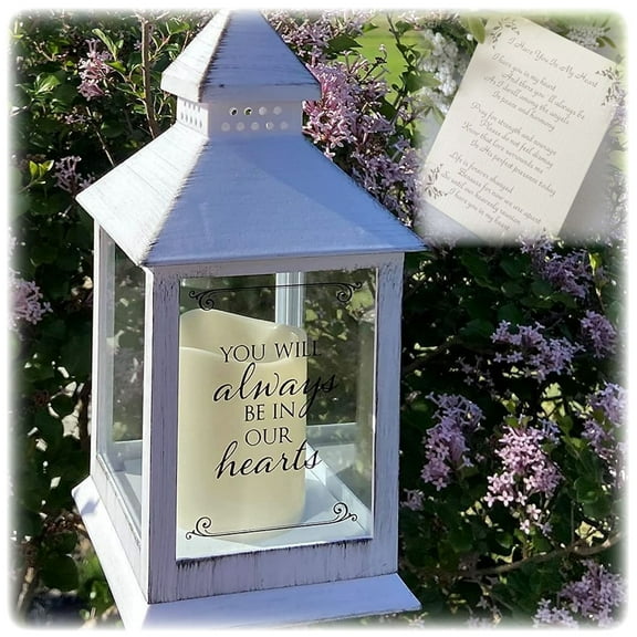 Sympathy Candle Holder Vintage Lantern Gift with Message for Funeral Or Memorial Comfort The Grieving for Loss of A Loved One for Lasting Gift