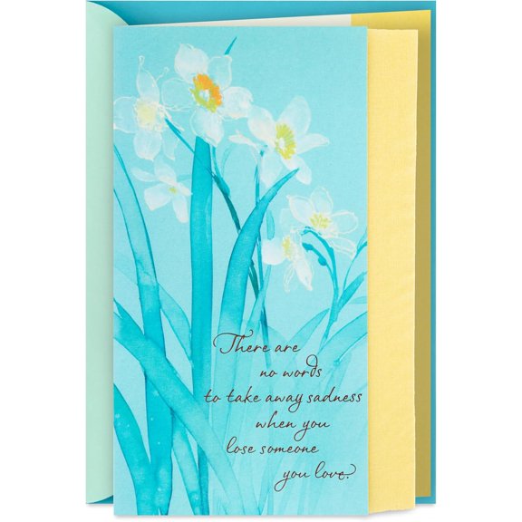 Sympathy Card (White Flowers, Strength and Comfort