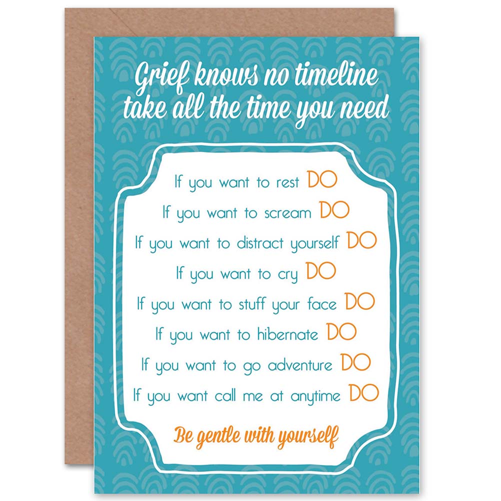 Sympathy Empathy Grief Timeline Present Greetings Card Plus Envelope ...