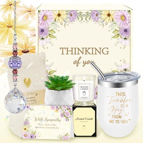 Sympathy Gift Baskets, Sympathy Gifts for Loss of Loved One, Dad, Mom, Husband, Friend, Grief Condolences Bereavement Gift Ideas, Grief Basket for Women, Sorry for Your Loss Care Package