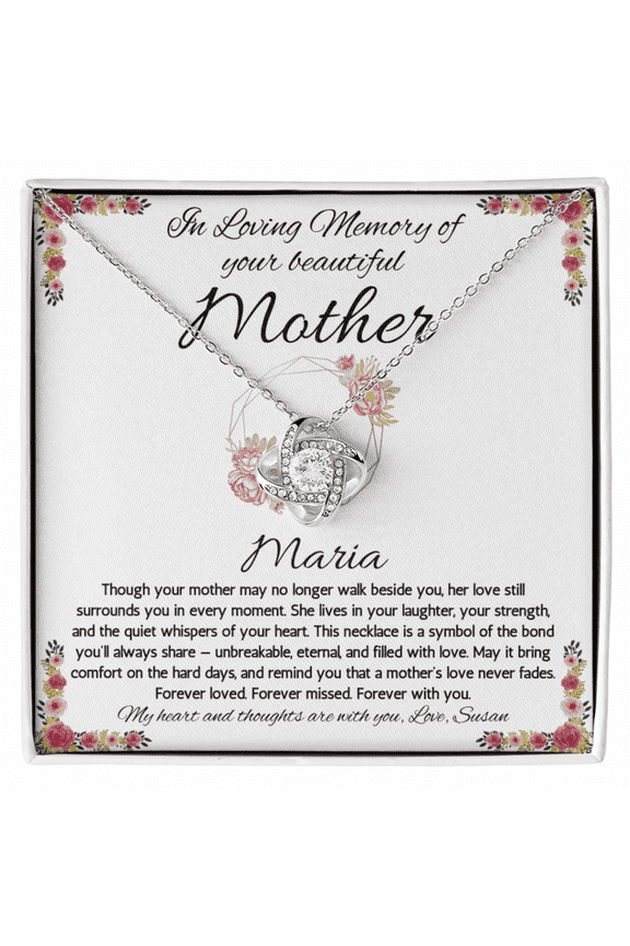 Sympathy Gift Loss of Mother, Memorial Gift for Loss of Mother, Jewelry for Daughter, In Memory of Mom, Condolence Gift, Loss of Mom Gift, Love Knot Necklace