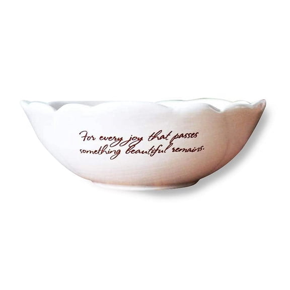 Sympathy Gift, Sympathy Gift Mother, Sympathy Rose Bowl - For every joy that passes something beautiful remains