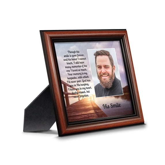 Memorial Picture Frame for Husband, Father or Son - Sympathy Gift for Remembrance and Keepsake