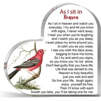 Sympathy Gifts for Loss of Loved One,Heart Acrylic with Condolence Quote,Bereavement Gifts for Loss of Father,Memorial Gift for Loss of Mother,Cardinal Remembrance Gifts