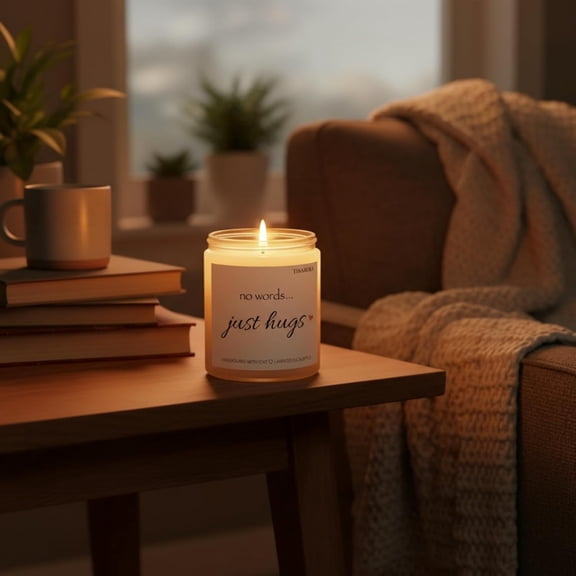 Sympathy Gifts for Loss of Loved One - Memorial Gifts,No Words Just Hugs, Scented Candle Soothe Loss,Thinking of You,Bereavement,Miscarriage,Grief,Condolences,Get Well Soon