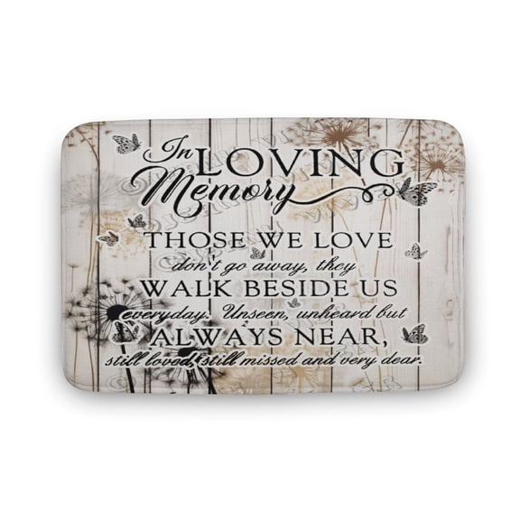 Sympathy Gifts for Loss of Loved One Poem Sign In Memory of Mother Father Bereavement Condolences Grief Gifts Sorry for Your Loss Remembrance Bath Mat,Bath Rug for Bathroom 20"x32"