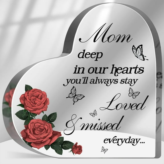 Sympathy Gifts for Loss of Mom, Memorial Gifts for Loss of Loved One, In Memory of Mom Plaque, Bereavement Condolences Grief Gifts, Funeral Remembrance Decor Ornament Sign