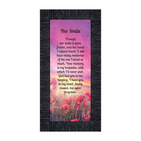 Sympathy Gifts for Loss of Mother, Condolence Gift, In Loving Memory Memorial Gifts for Loss of Wife, Mom, Grandma or Sister, Bereavement Gifts to Remember Her Smile, Memorial Picture Frame, 7366CH