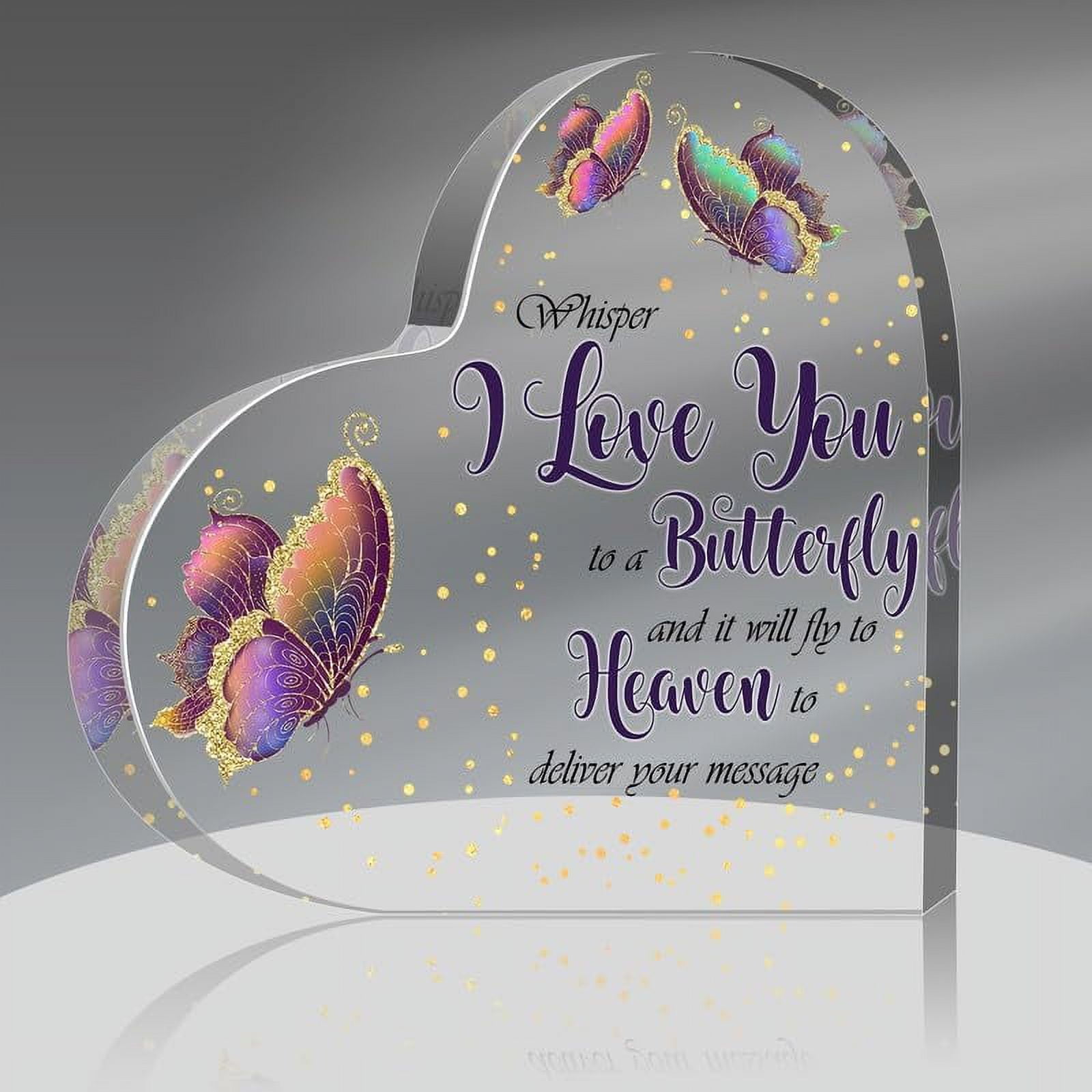 Sympathy Gifts Memorial Bereavement Gifts, Crystal Glass Heart Table ...