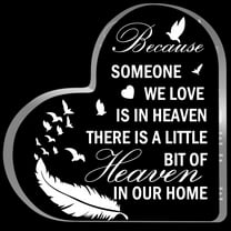 Sympathy Gifts Memorial Bereavement Heart Shape Acrylic Gifts for Loss Loved One Remembrance Paperweight Decor Funeral Grief Condolence Memorial Home Decorations