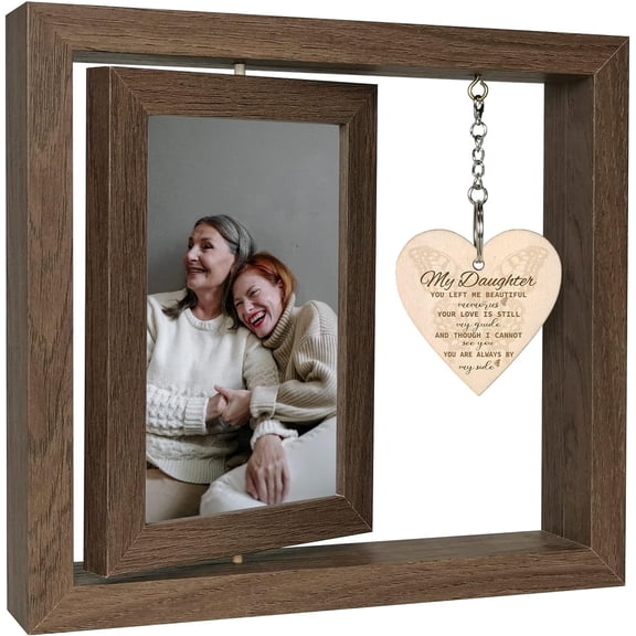 Sympathy Gifts for Loss of Daughter Memorial Picture Frame, In Memory of Daughter Remembrance Grief Bereavement Gifts, Display Two 4x6