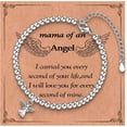 thumbnail image 1 of Sympathy Gifts for Loss of Loved One, Memorial Bereavement Gifts for Loss of Mother Father Husband Pets, Angel Bracelet Beads for Women, 1 of 5