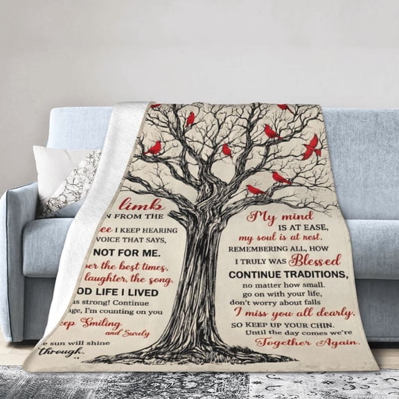 Sympathy Gifts for Loss of Loved One, Soft Flannel Memorial Blanket, Bereavement Gift Idea, Grief Condolences Sorry 50x40
