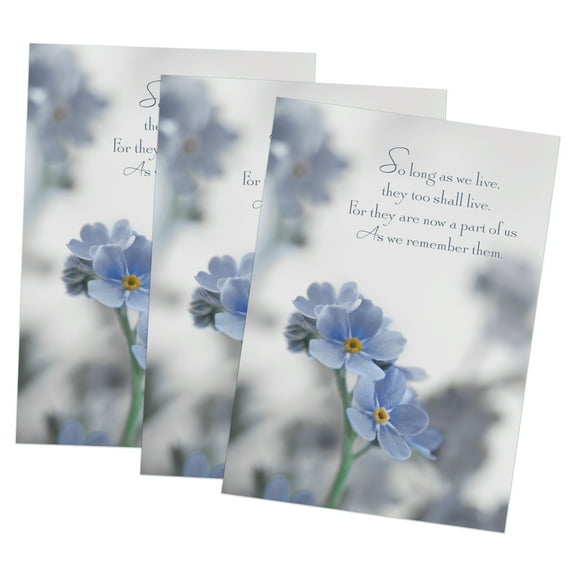 Sympathy Greeting Card (5x7) by Paper Street | 3 Pack + 3 Envelopes (They Are Part of Us)
