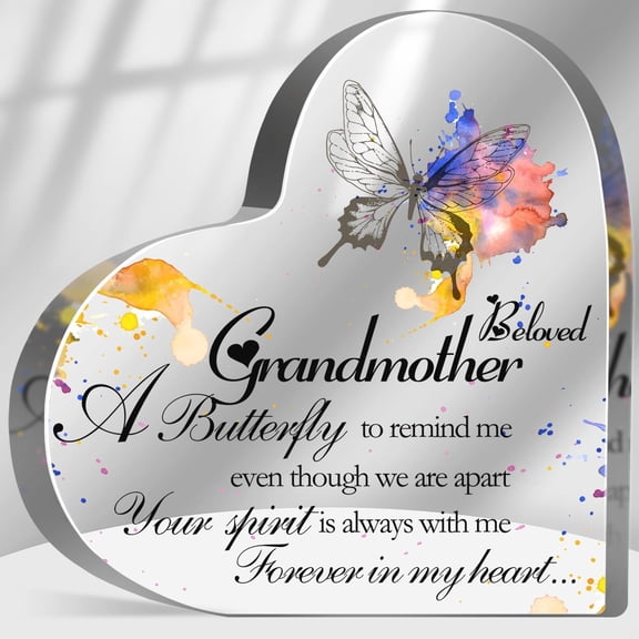 Sympathy Memorial Gifts for Loss of Grandma, Loss of Grandmother Sympathy Gifts, Bereavement Condolences Grief Gifts, Funeral Memorial Decor Sign, Remembrance Plaque for Loss Loved One