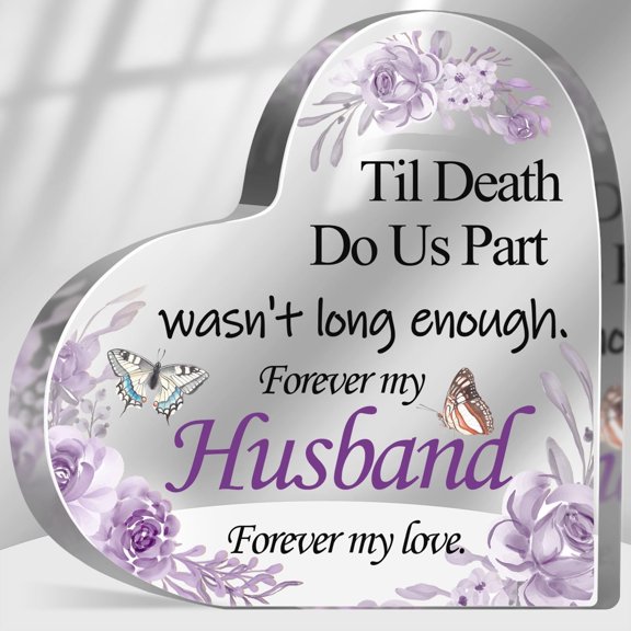 Sympathy Memorial Gifts for Loss of Husband, Loss of Loved One Sympathy Gifts, Bereavement Condolences Grief Gifts, Funeral Memorial Decor Sign, Remembrance Plaque for Loss Loved
