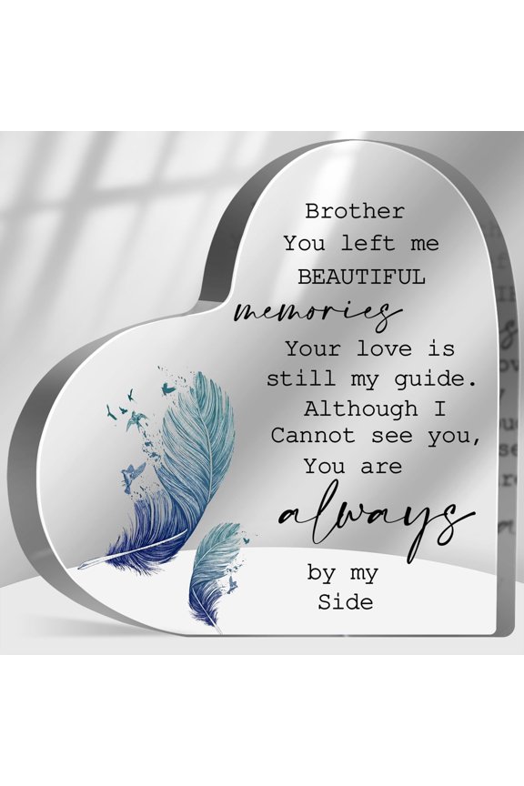 Sympathy Memorial Gifts for Loss of Men, Loss of Brother Sympathy Gifts, Bereavement Condolences Grief Gifts, Funeral Memorial Decor Sign, Remembrance Plaque for Loss Brother Friend