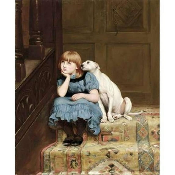 Sympathy Poster Print by Briton Riviere, 10 x 12 - Small