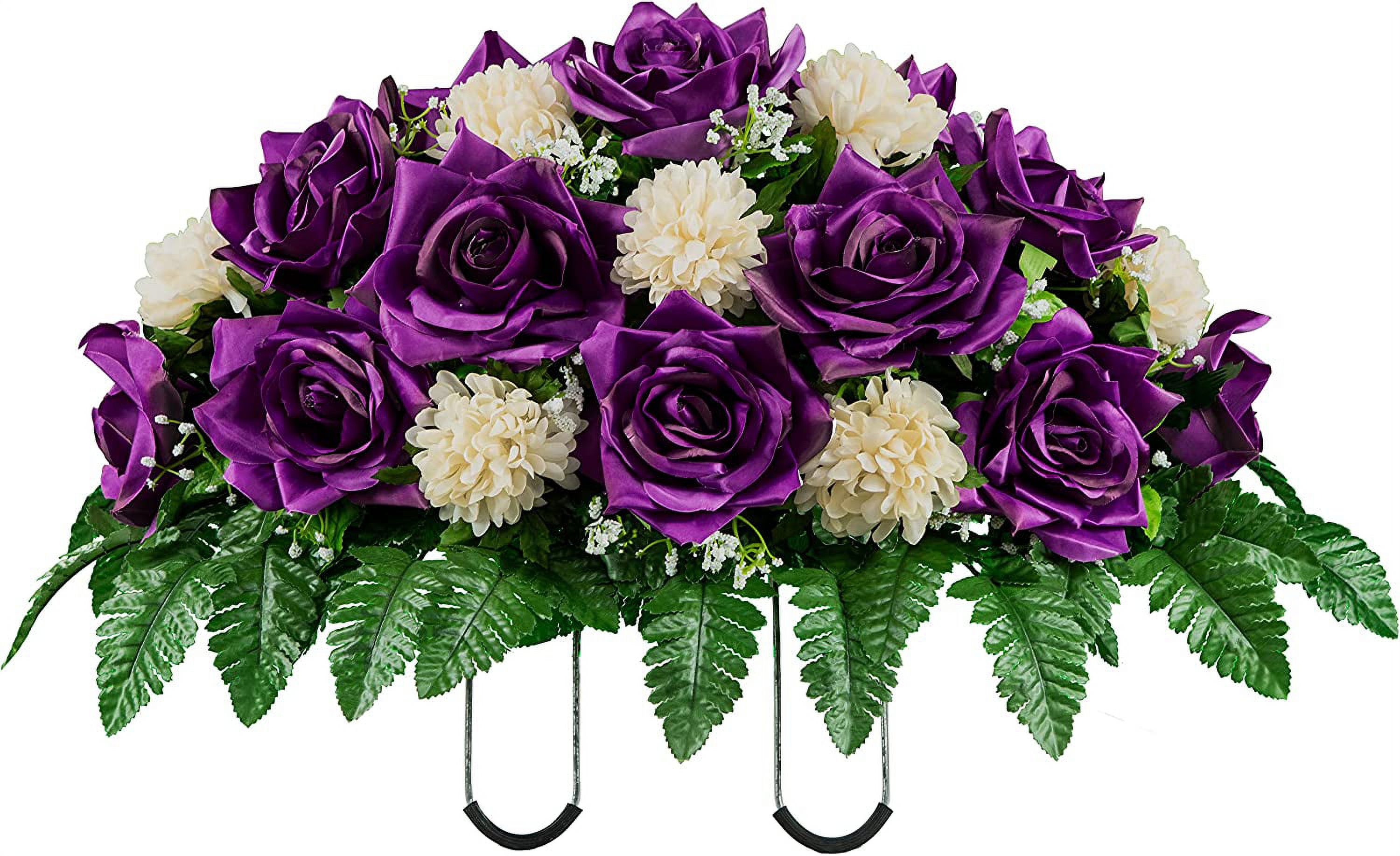 Sympathy Silks Artificial Cemetery Flowers - Realistic - Outdoor Grave ...