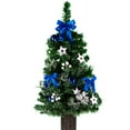 thumbnail image 1 of Sympathy Silks Artificial Christmas Tree 30" Blue/Silver Tree for a cemetery vase, 1 of 6