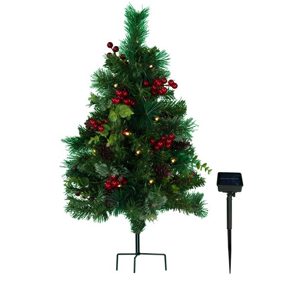 Sympathy Silks Artificial Christmas Tree with Solar Lights