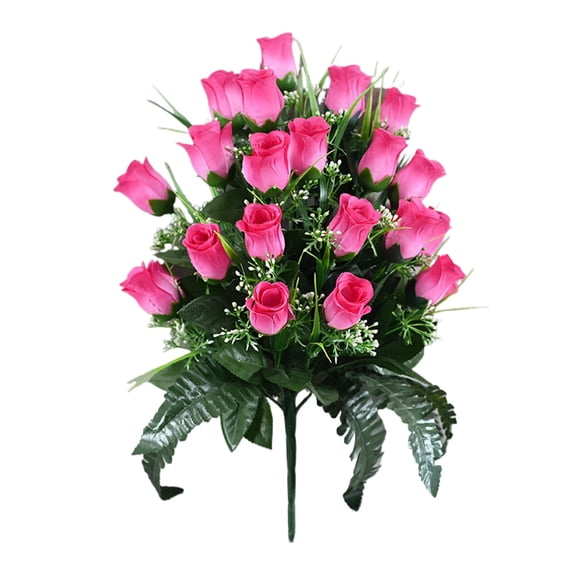 Sympathy Silks Cemetery Flowers Gravesite Flowers Red Lilies With White Daisies And Red Roses (1) Bouquet For Home And Memorials